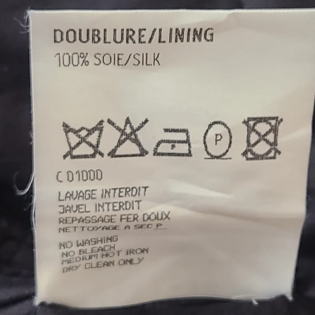 Yves Saint Laurent YSL‎ Rive Gauche High Rise Black Tuxedo Pant Size EU 40 - Image 11