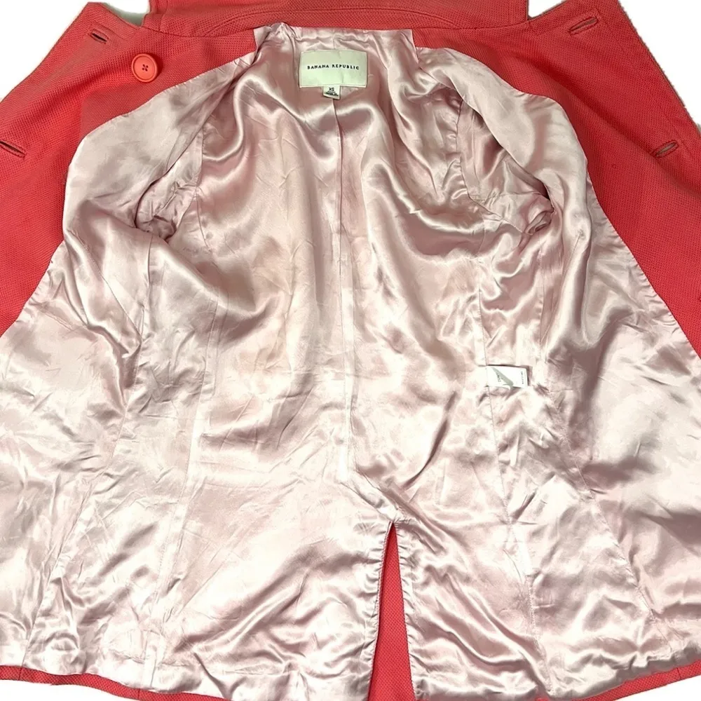 Banana Republic Salmon Pink Pea Coat - Size XS - Image 5