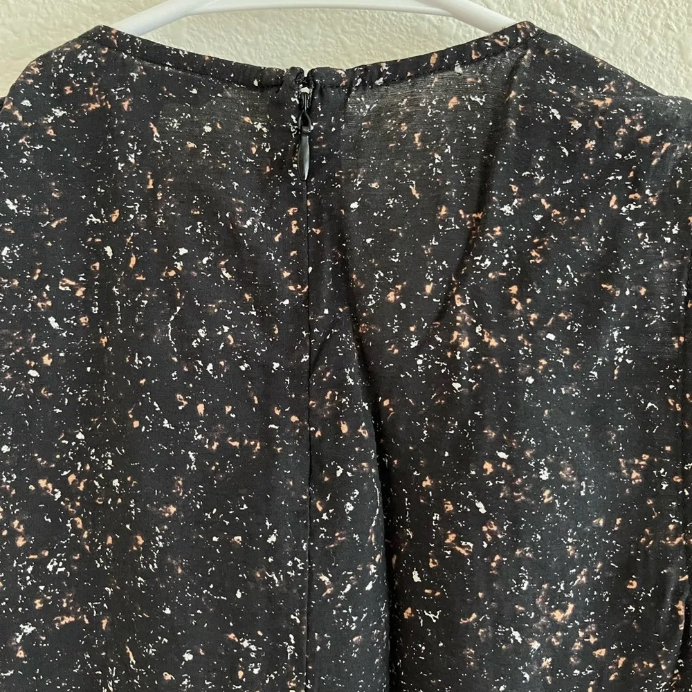 AX Armani Exchange Black White Peach Splatter Crackle Print Tank Top Size XS - Image 6