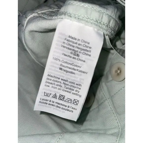 Madewell 100% Cotton Garment Dyed Coverall Romper in Light Green Size XS‎ - Image 7