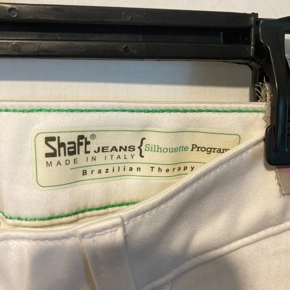 Shaft of Italy women's size 27 super skinny Brazilian therapy stretchy pants White - Image 8