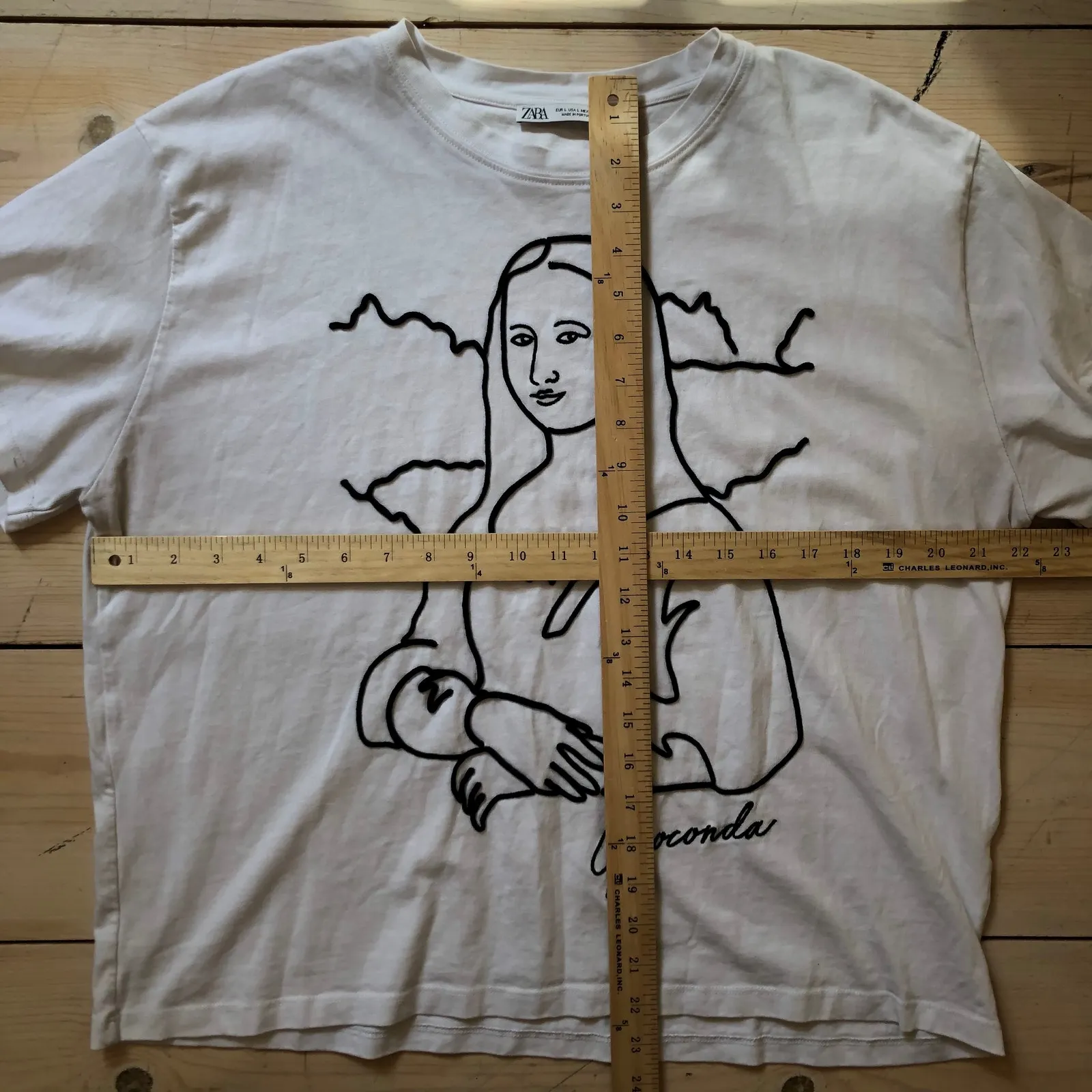 Zara EUC Women's Mona Lisa White Oversized T-Shirt Short Sleeve Size L - Image 3