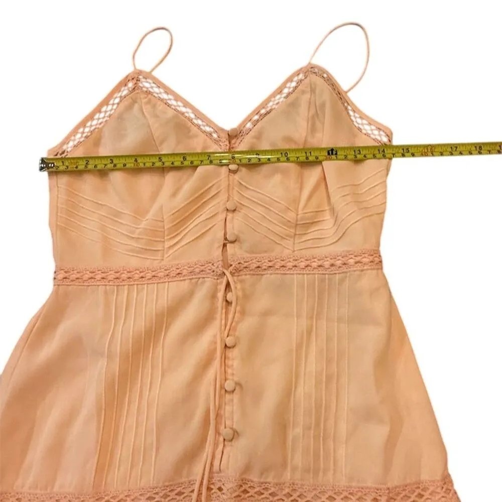 ASOS DESIGN Women's Maxi Strappy Embroidered Dress Peach Size 2 Pink - Image 4