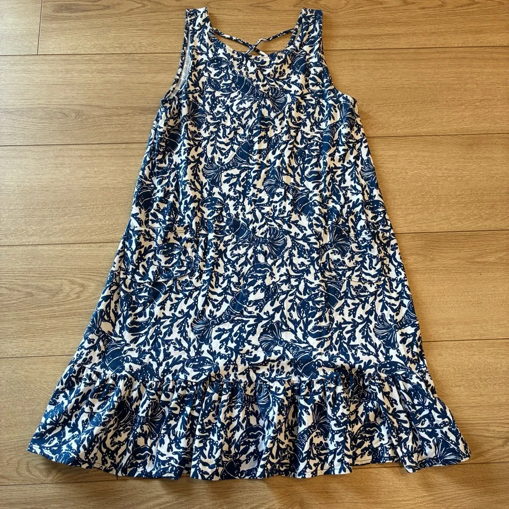 Lilly Pulitzer Kristen Flounce Dress Sleeveless Shift Pima Cotton Size S - Image 2