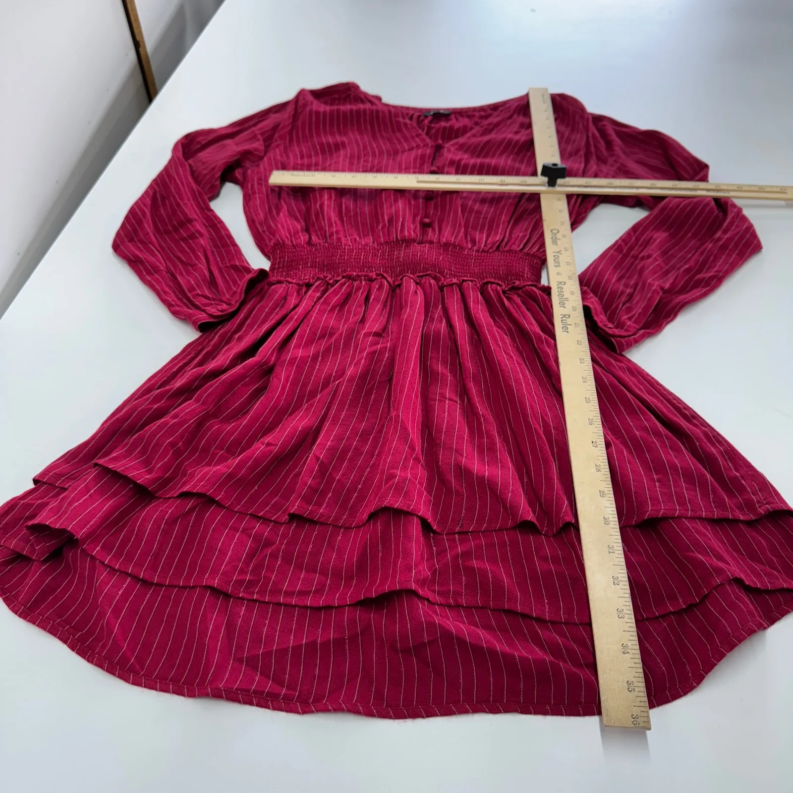 Rails‎ Dress Womens Small Red Pink Jasmine Messina Metallic Stripe Mini - Image 9