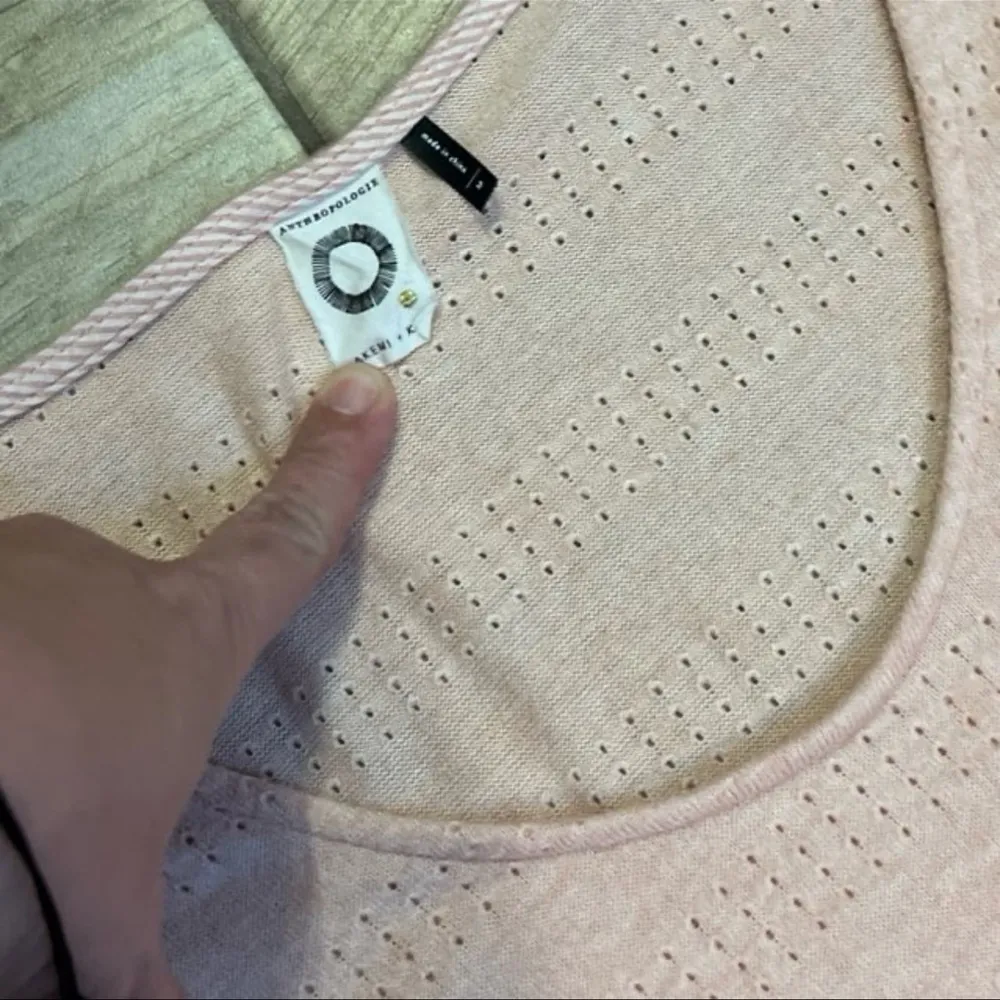 Anthropologie Akemi Kin Roll Tab Sleeve Scoop Neck Sweater - Image 3