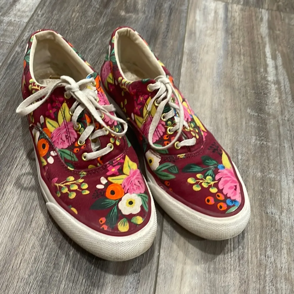 ANTHROPOLOGIE Rifle Paper x Keds anchor vintage blossoms sneakers size 8 - Image 4