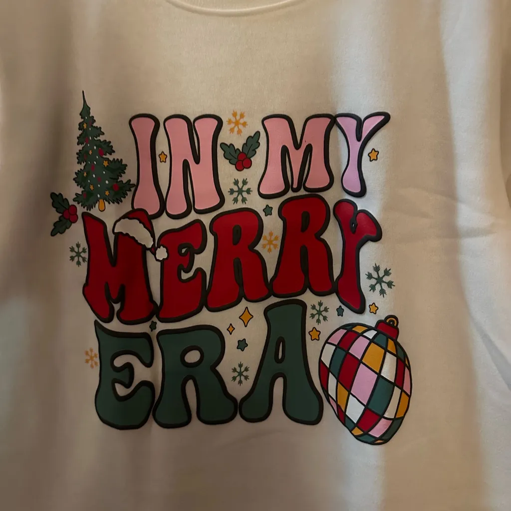 Taylor Swift Christmas White Holiday Sweater Size medium - Image 2