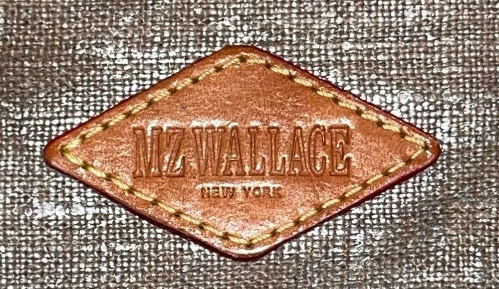 MZ Wallace Metallic Silver Coated Canvas Small Metro Pouch Wallet Clutch Bag - Image 2