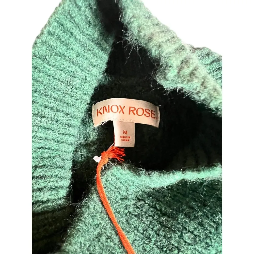 Knox Rose Green Women's Mock Turtleneck Pullover Sweater - Image 3