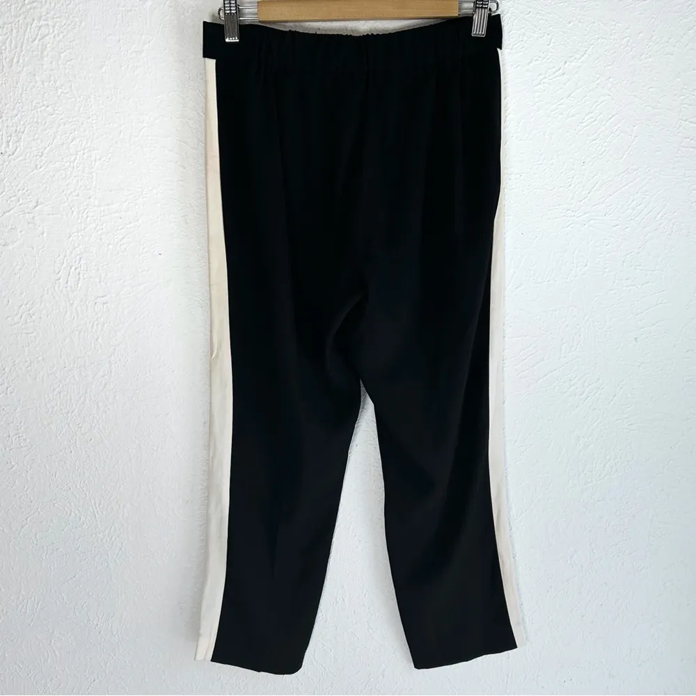 Aritzia Babaton Conan Cropped Pant Black Tuxedo Stripe Sz 6 - Image 3