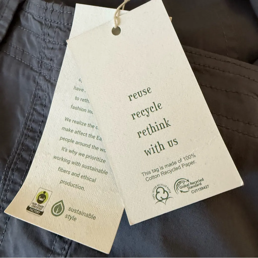 Aventura Organic Cotton Blue Crop Capris Pants Womens Hiking Outdoors SZ 16 NEW - Image 5