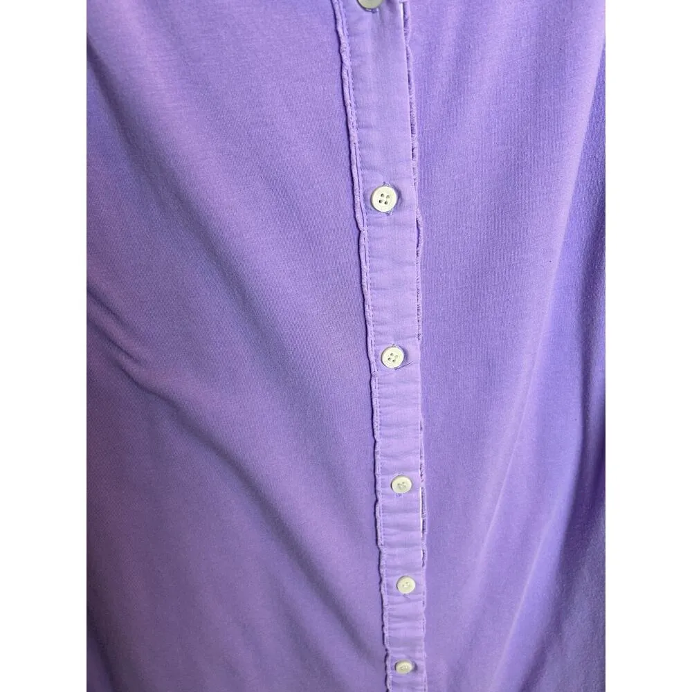 DKNY Purple Pastel Lavender button down collar Womens Size Medium - Image 4