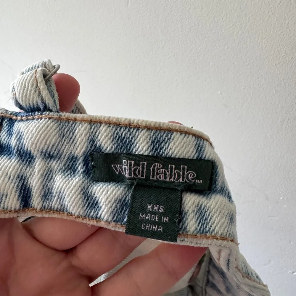 Wild Fable Denim Flower Denim Bikini Crop Top - Image 4