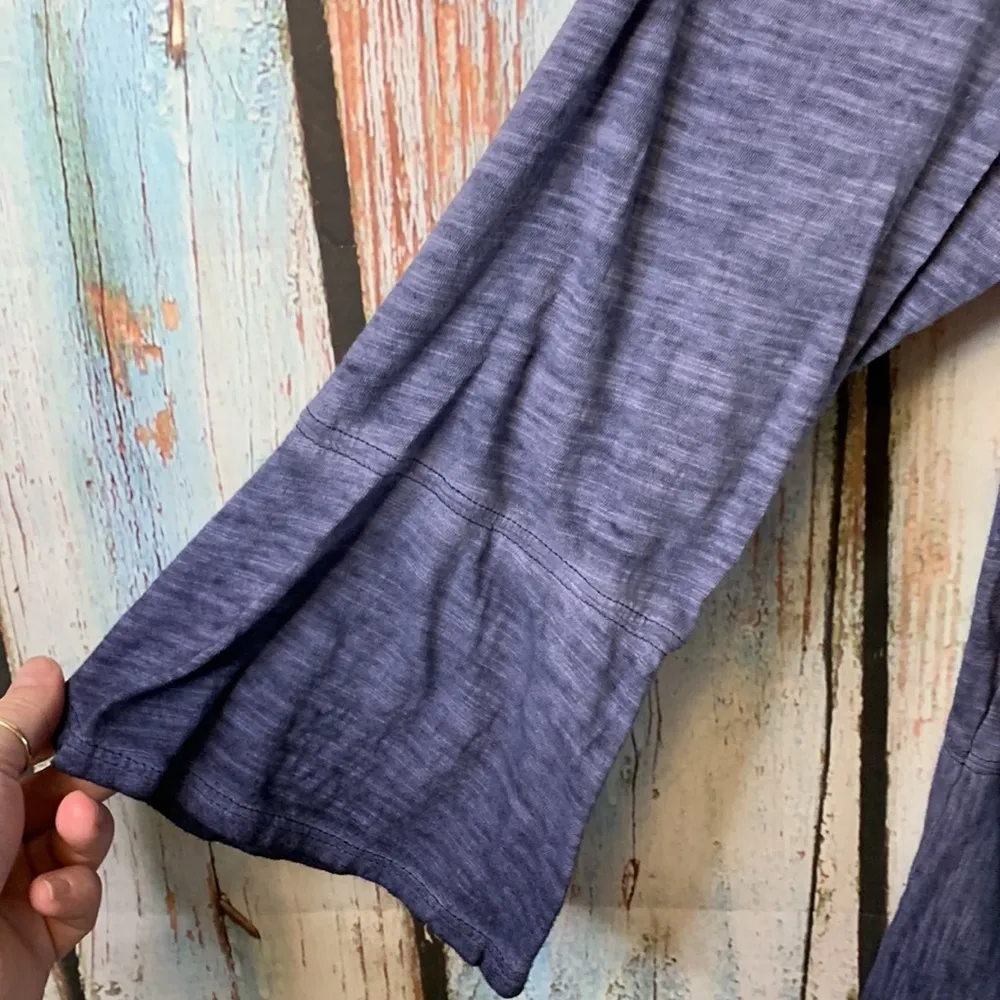 Free People Intimately Free People Blue Tie Dye Bell Sleeve Ruffled Top Sz M - Image 2