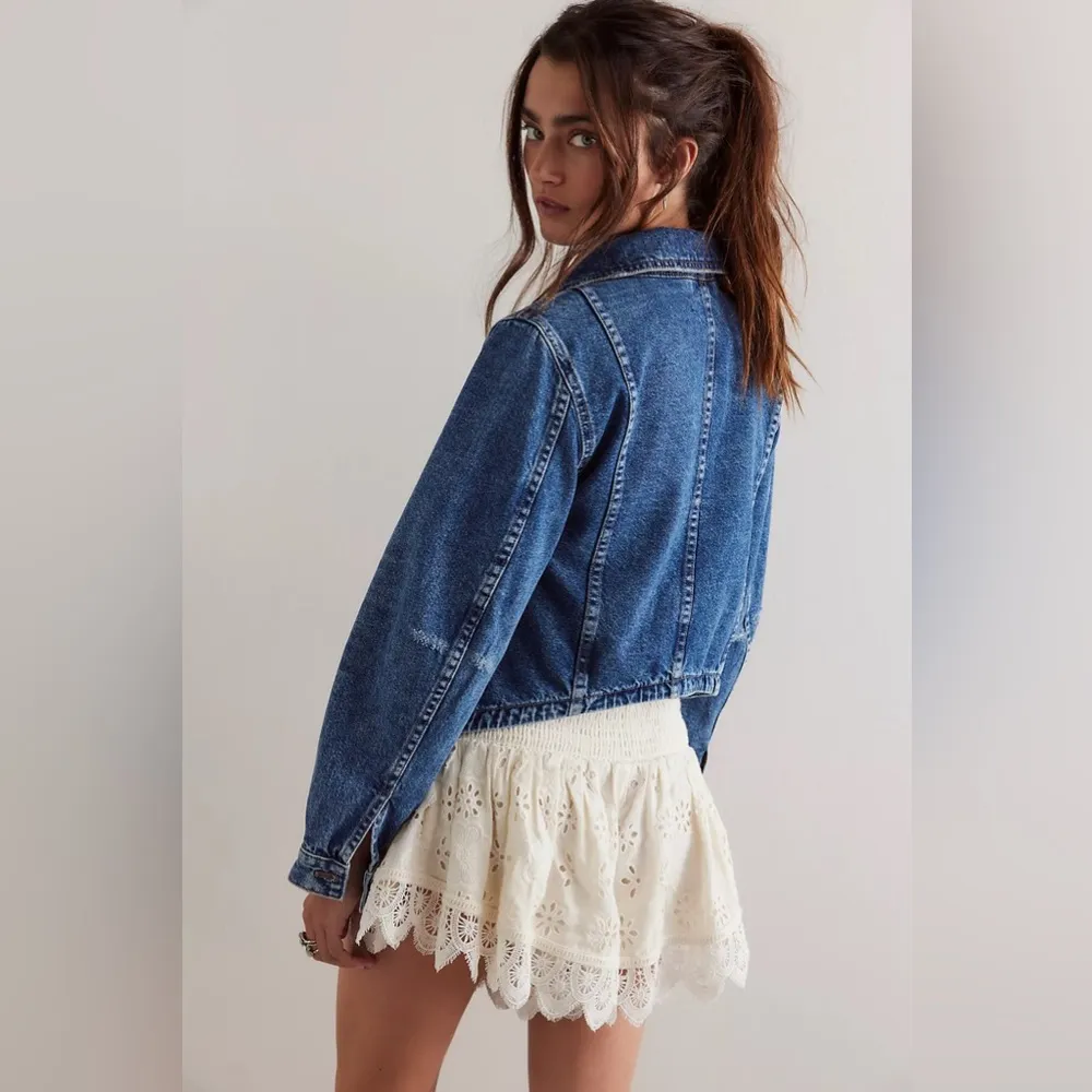 FREE PEOPLE Jade Denim Jacket in High Dive XL - Image 3