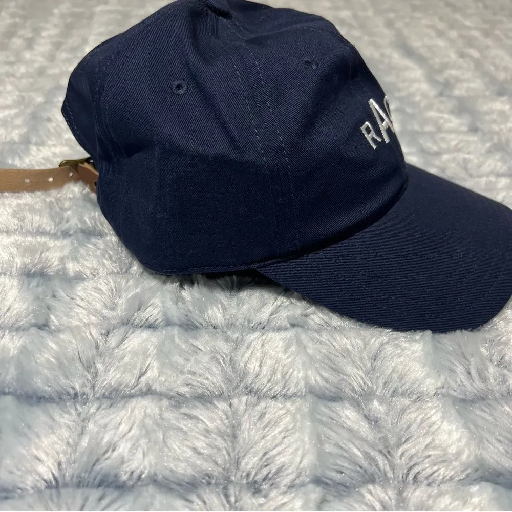 Russell Athletic blue  RAC Embroidery hat leather strap metal buckle new no tag - Image 3