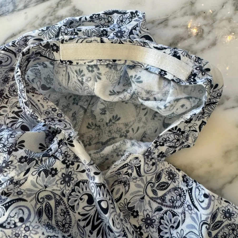 NWOT INTERMIX Janella Knotted Linen-blend Crop Top In Multi Size 4 - Image 11