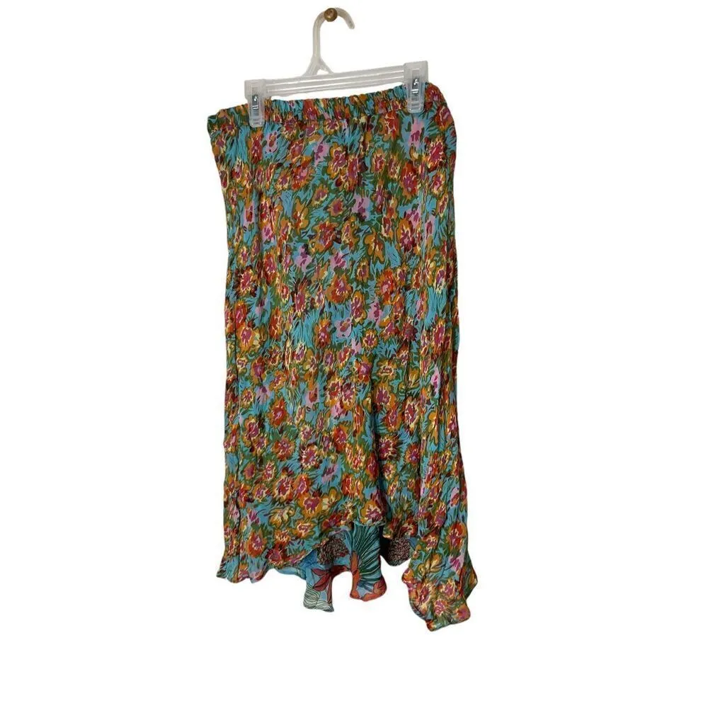 Vintage‎ Sarah Arizona Reversible Floral Print Skirt Size XL Blue - Image 6