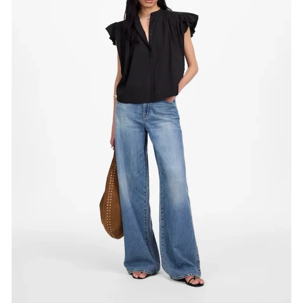 Madewell | Poplin Shirred Button-Up Shirt - Image 12