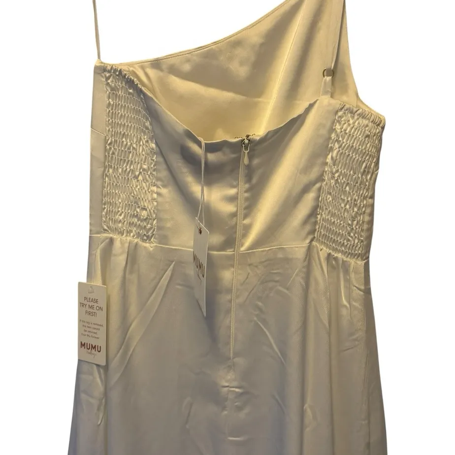 Show Me Your MuMu Weddings Shannon White One Shoulder Dress nwt - Image 9