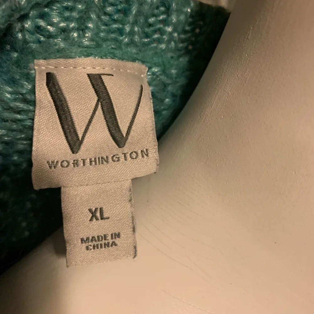 Worthington green/teal color loose sweater - Image 11