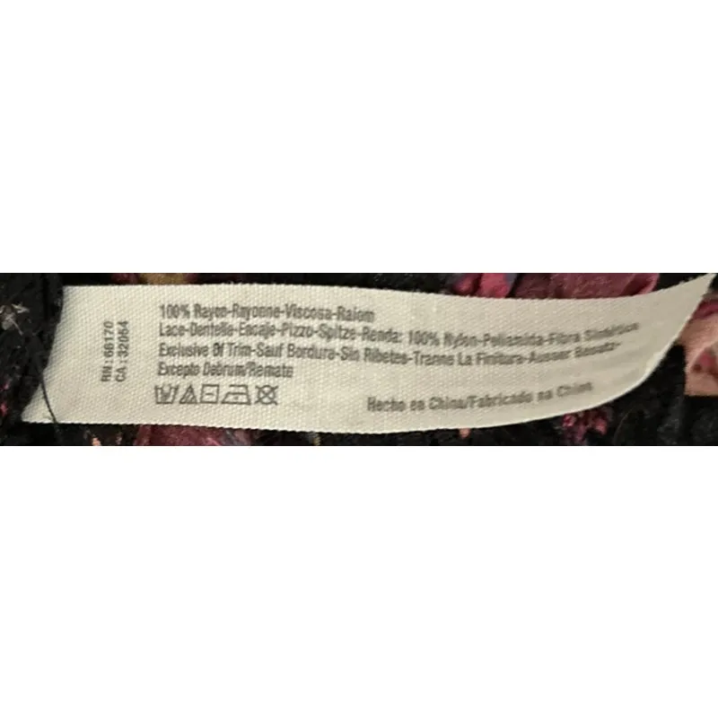 Intimately Free People Women's Black Pink Floral Trapeze‎ Tunic Tank Top Size S - Image 5