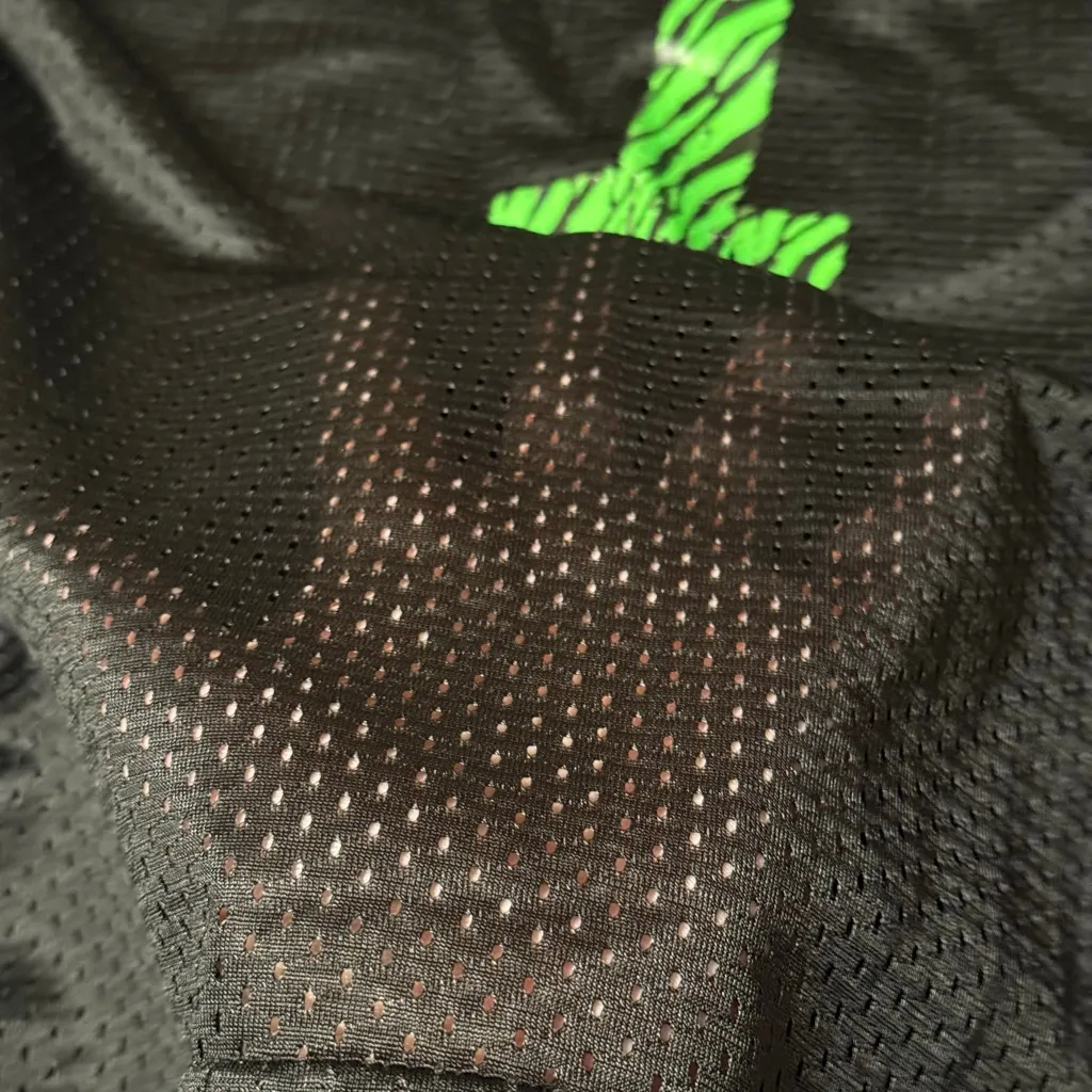 Augusta Cheerleader Mesh Jersey Black Neon Green -M - Image 5