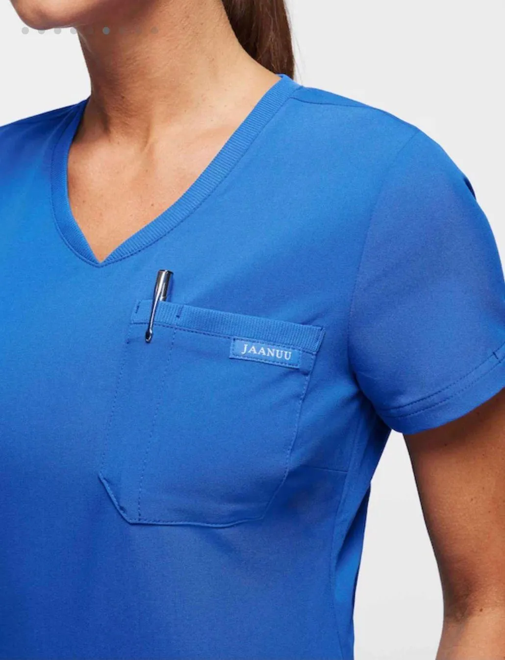 Women's 2-Pocket Tuck-In Scrub Top - Image 6