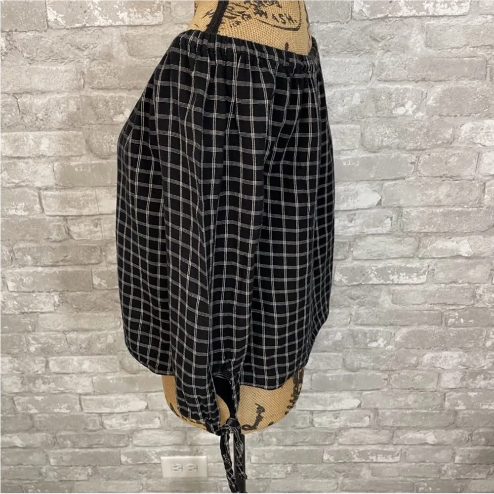 Madewell plaid off the shoulder top - Image 4
