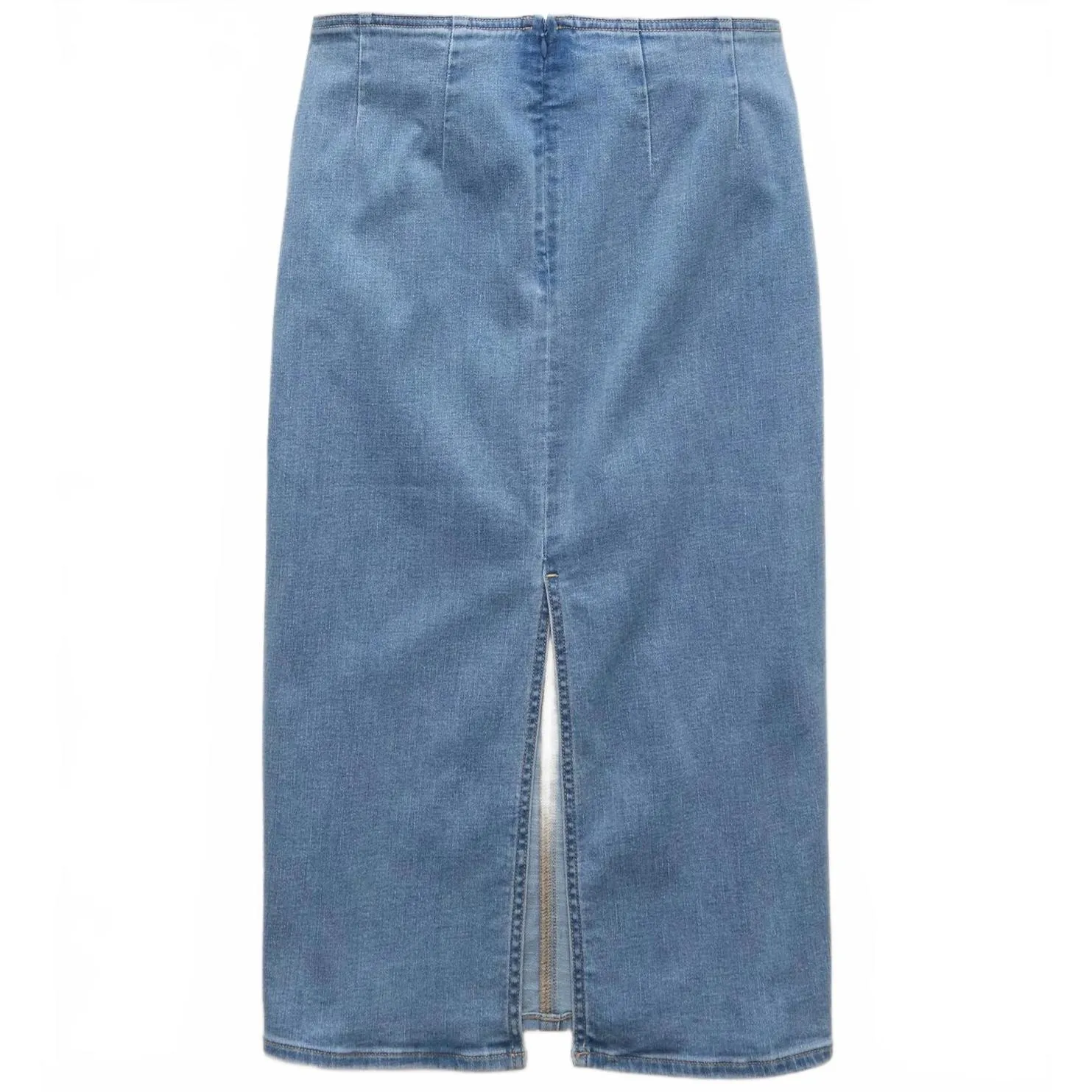 AE Next Level Highest Waist Denim Midi Skirt American Eagle NWT Size 2 - Image 5