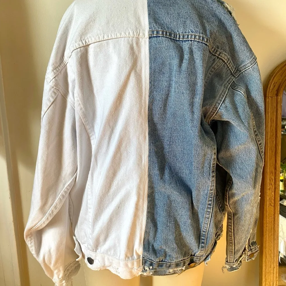Carmar Two Tone Denim Jacket Size XS - Image 4