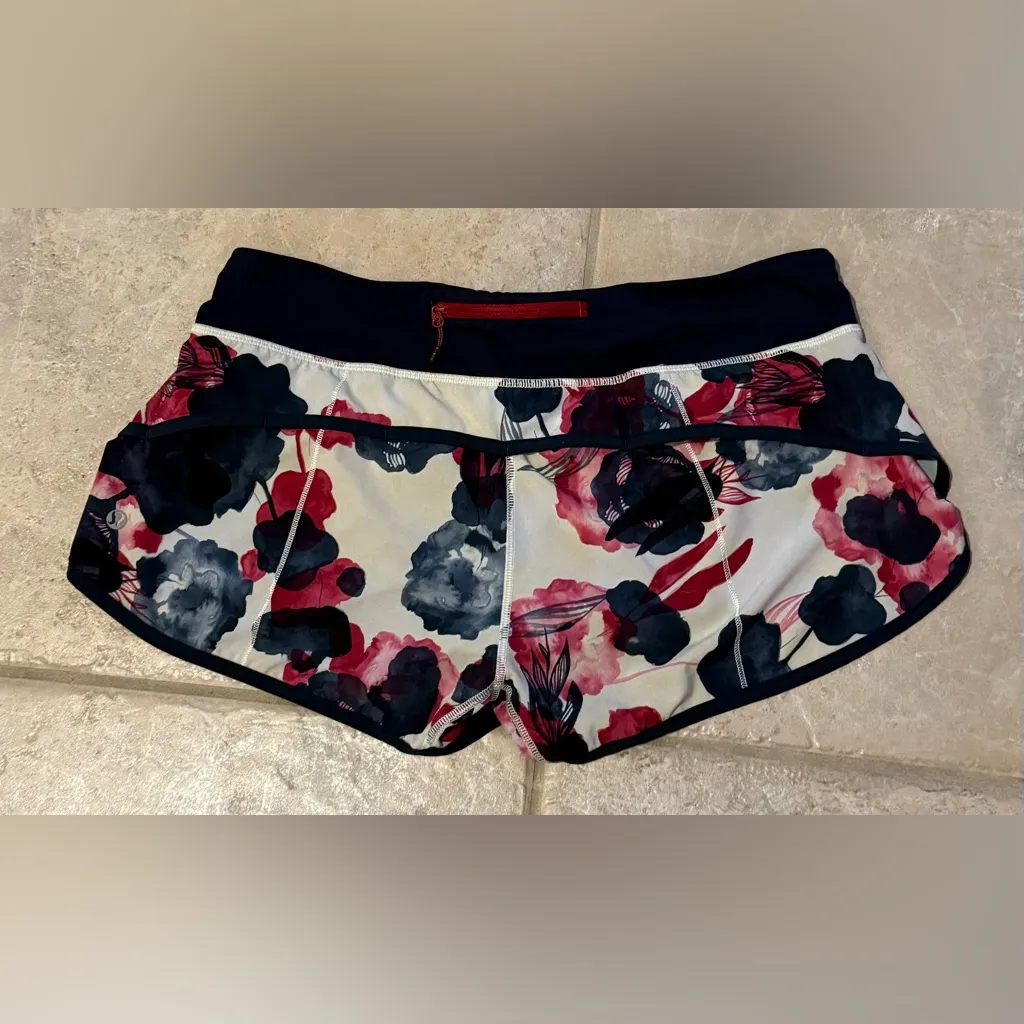 Lululemon Run Speed Short 2.5” Inky Floral Ghost Inkwell Bumble Berry Size 10 - Image 7