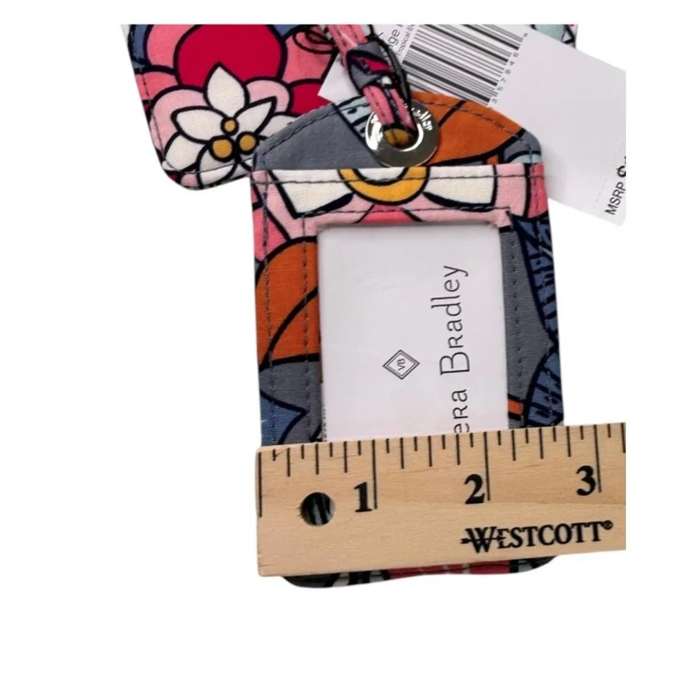 NEW Vera Bradley ID LUGGAGE TAG Tropical Evening Cotton Travel Bag Accessory #2 - Image 4