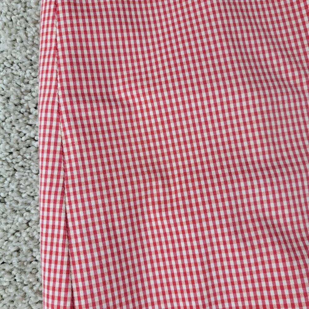 VTG Talbots Capri Pants Womens 12 Red White Gingham Cropped Side Zip Italy - Image 11