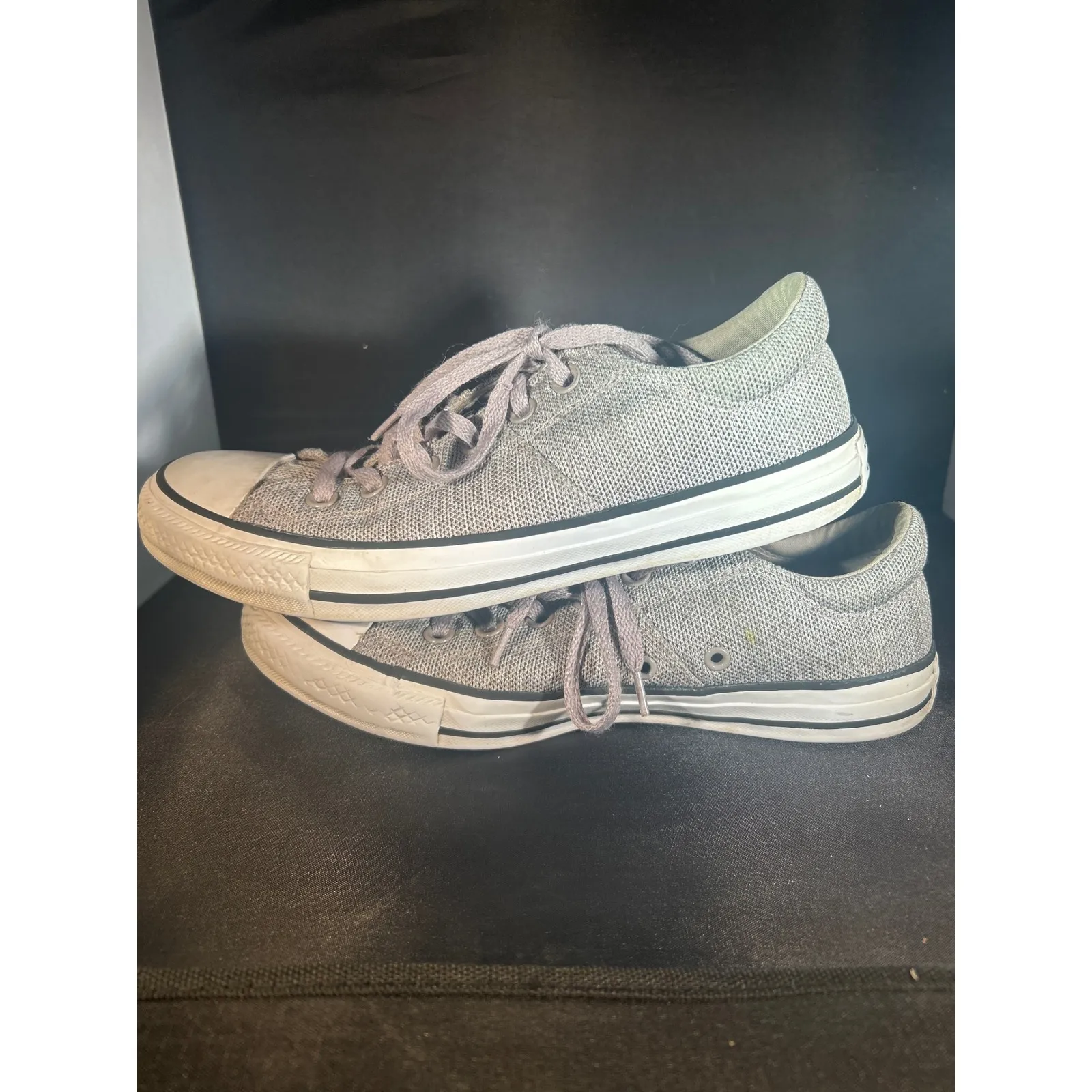 Converse All Star Low Top Sneakers Gray Canvas Women's US 9 Casual Shoes‎ - Image 4