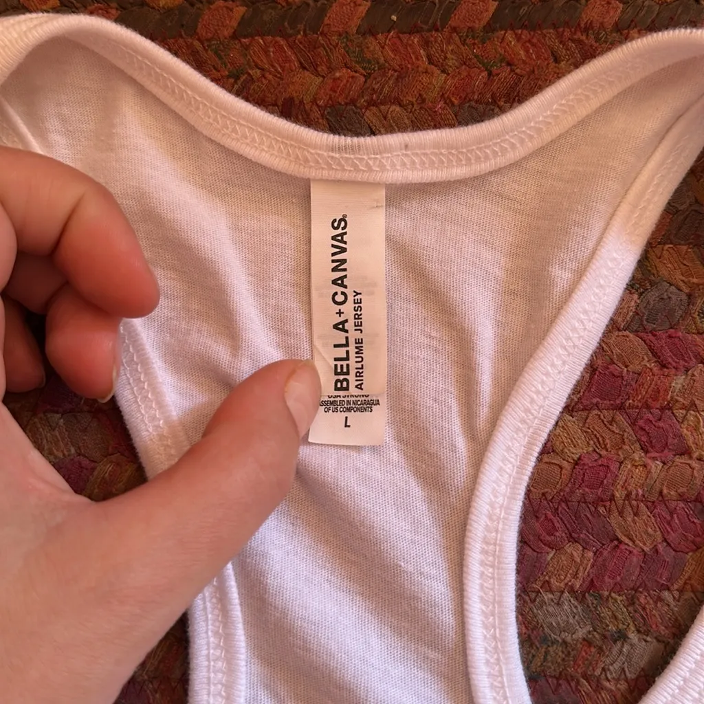 VEUVE CLICQUOT ROSE TENNIS RAQUET GRAPHIC TANK White Size L - Image 3