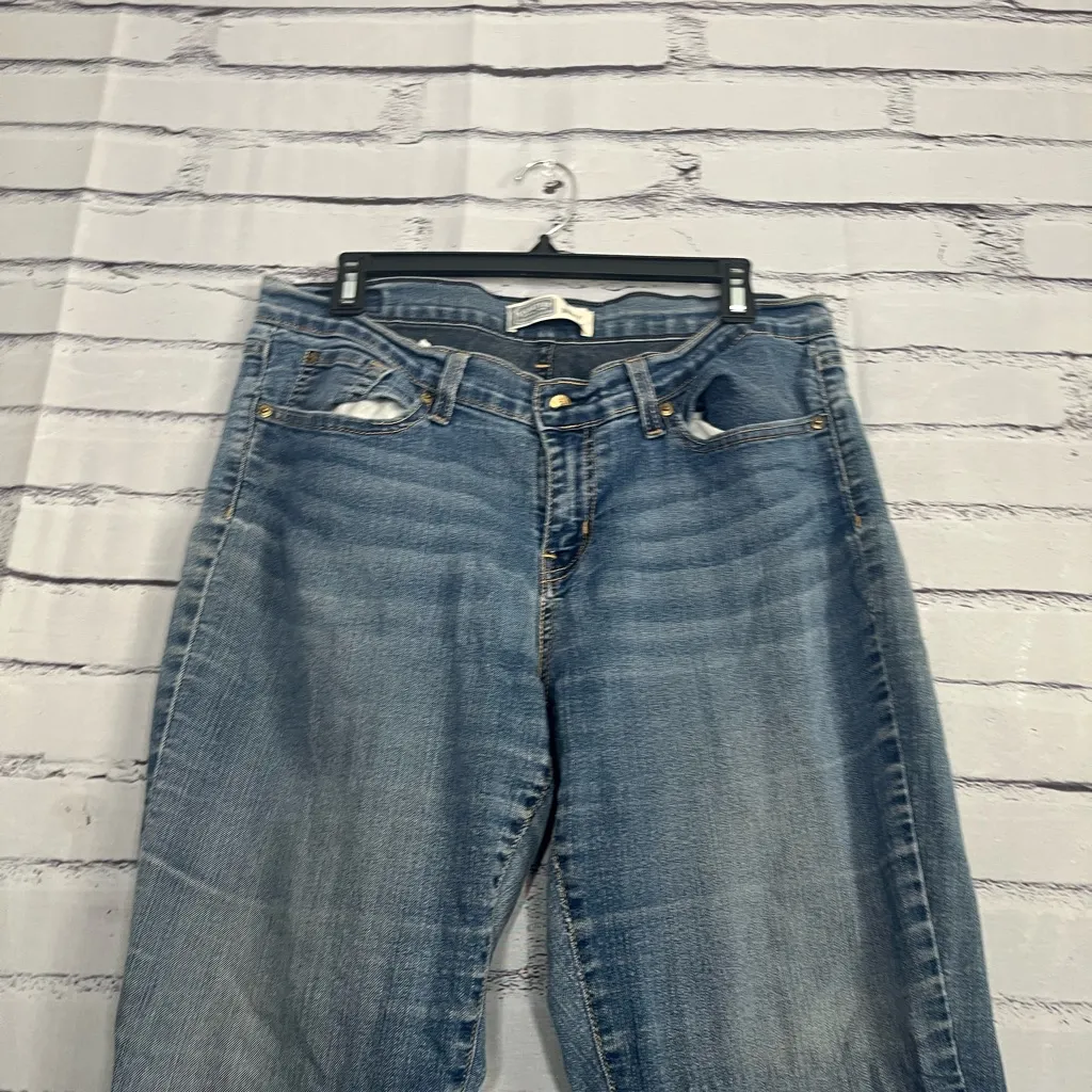 Signature Levi’s Curvy Bootcut Jeans Sz 14 S/C Medium Wash Stretch Denim Flare - Image 6
