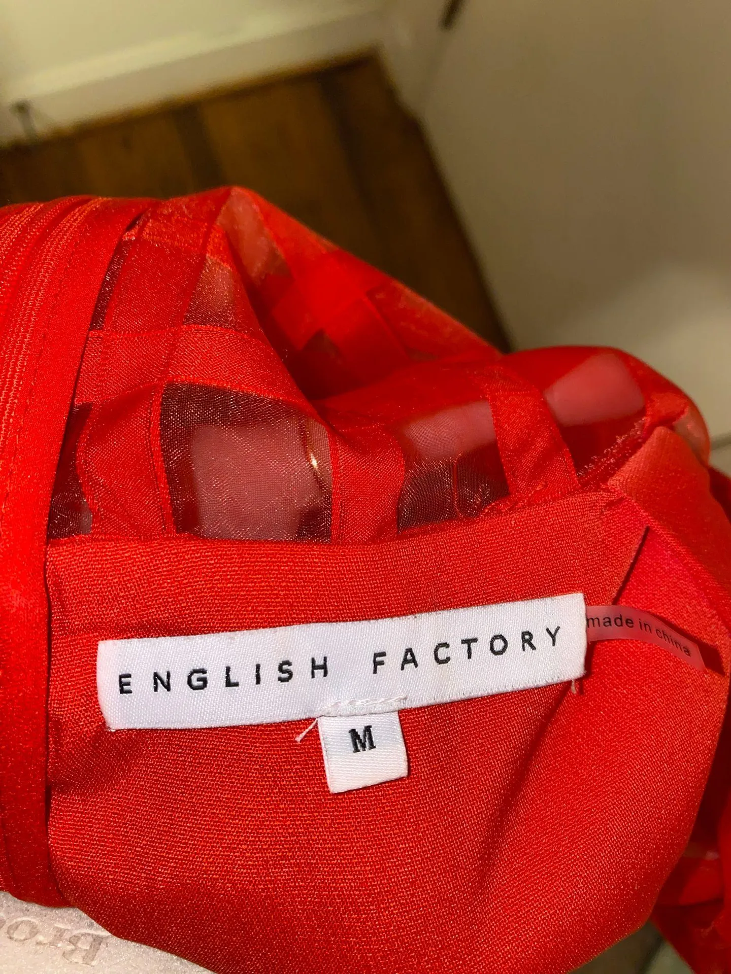 Red Organza Dress - Image 6