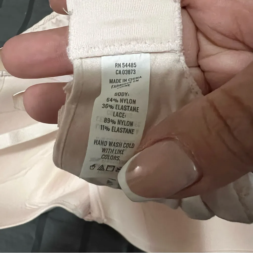 Aerie Real Sunnie Full Coverage Underwire Light Pink Lace Trim Bra - Image 7