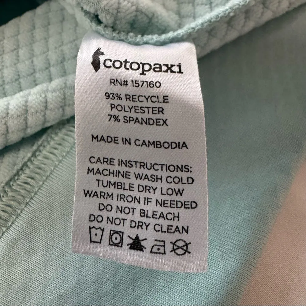 Cotopaxi Women Bandera Crew Technical Fleece Sweatshirt Aqua Size S Travel Gorp Blue - Image 8