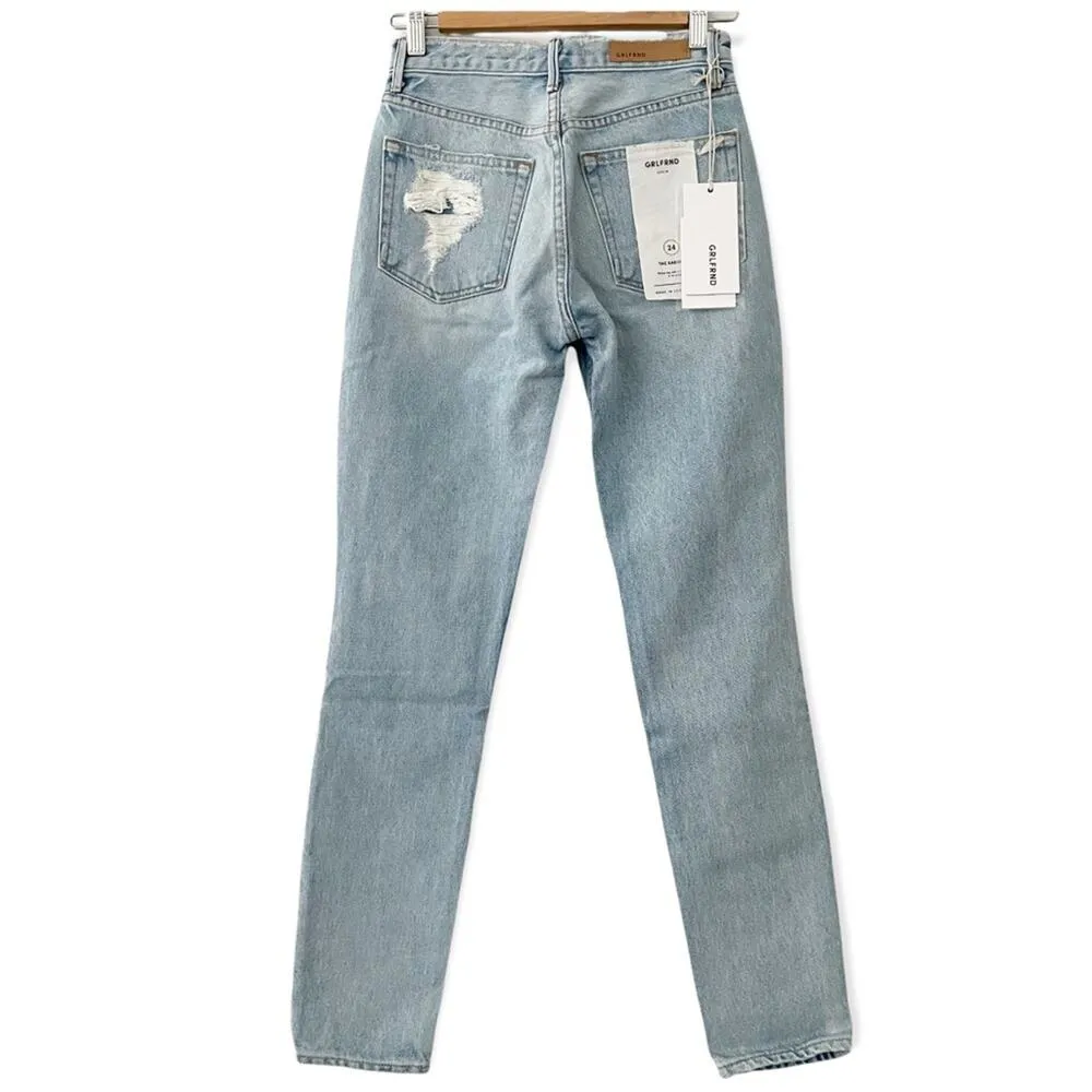 Grlfrnd Jeans Womens 24 Blue Karolina High Rise Distressed Boho Grunge 90s Y2K - Image 2