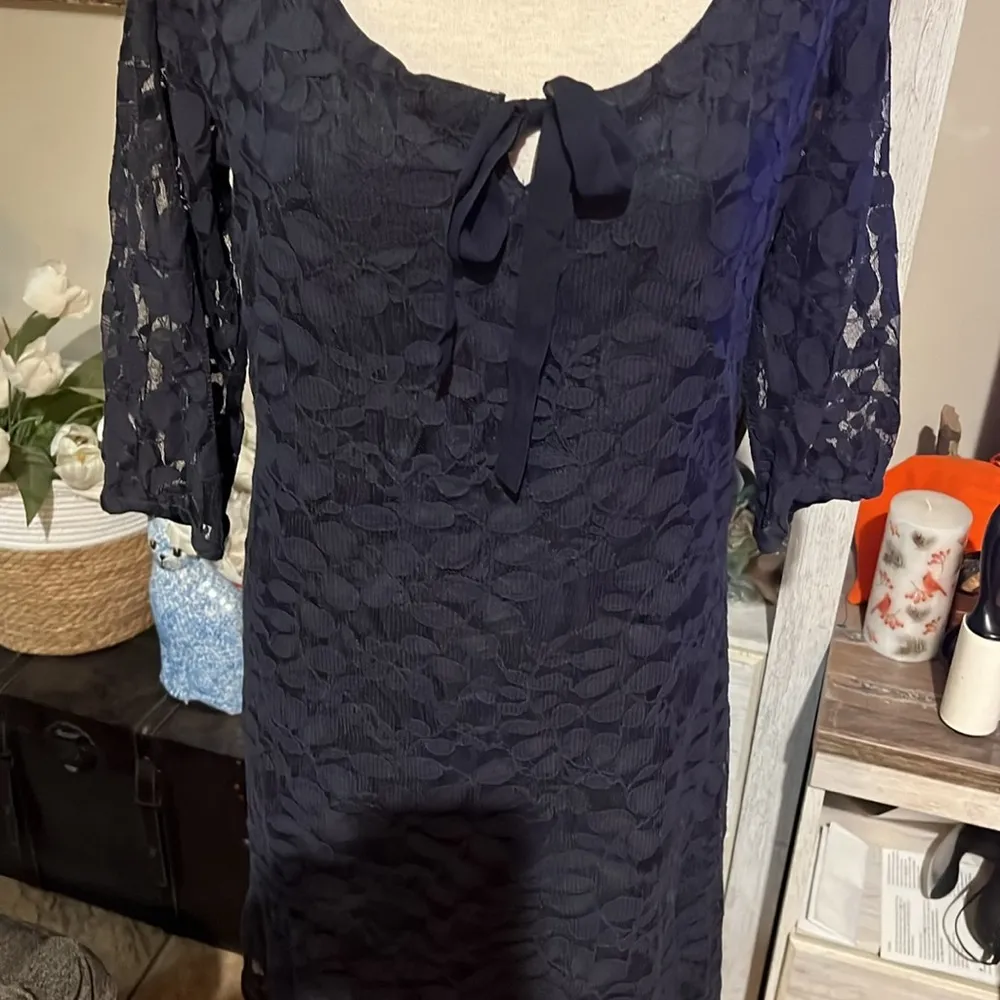 Garnet Hill Bohéme Easy Lace Black Dress.
Cocktail, whimsy goth, dark romantic 6 - Image 6