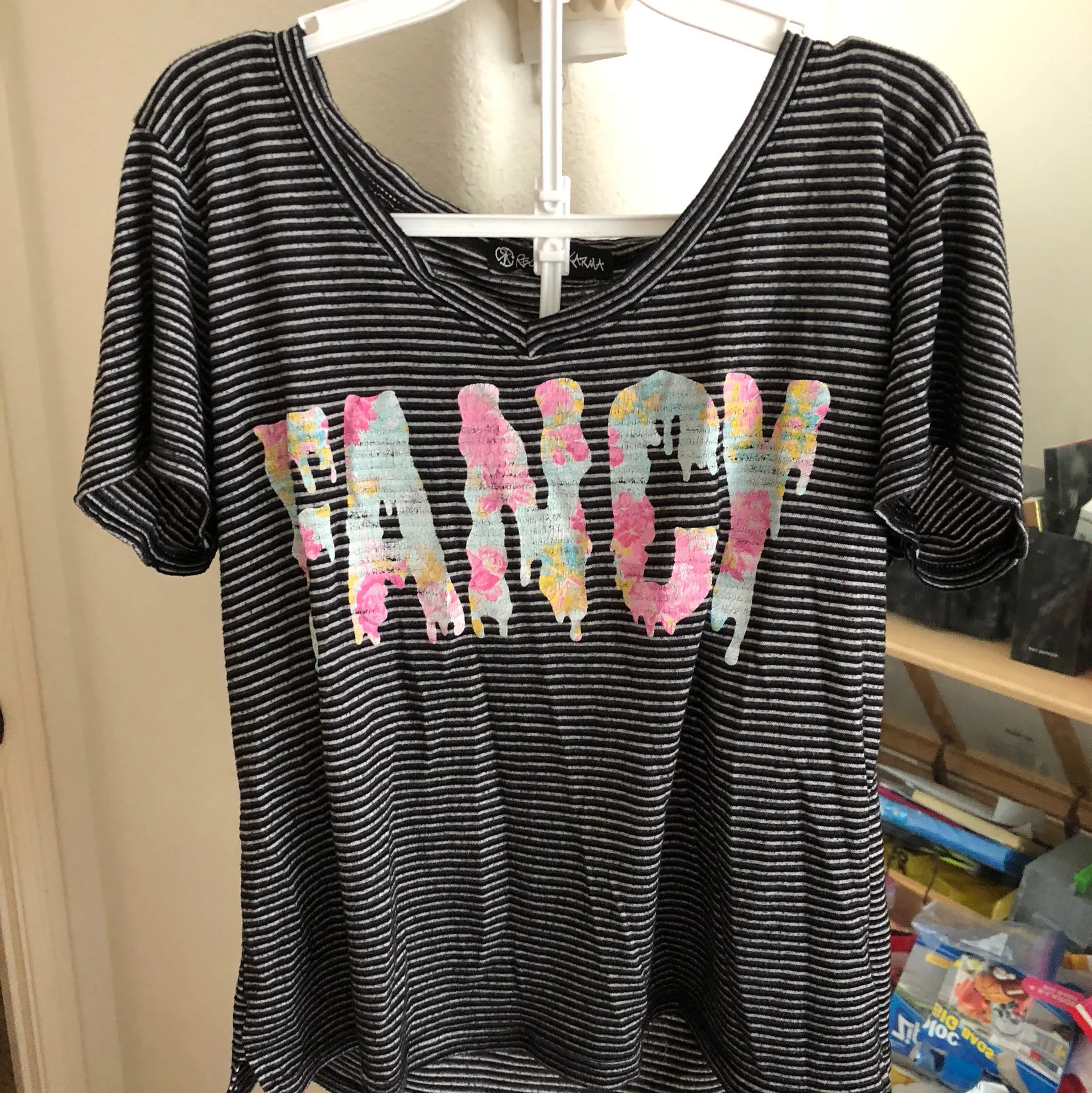 black and white fancy print shirt - Image 4