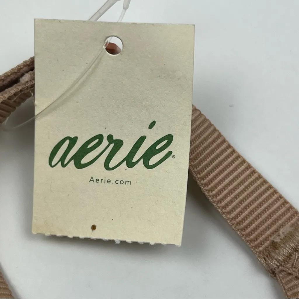 Aerie Floral Lace Bralette Soft Brown Tan Womens Size Large Stretch Intimate NEW - Image 6