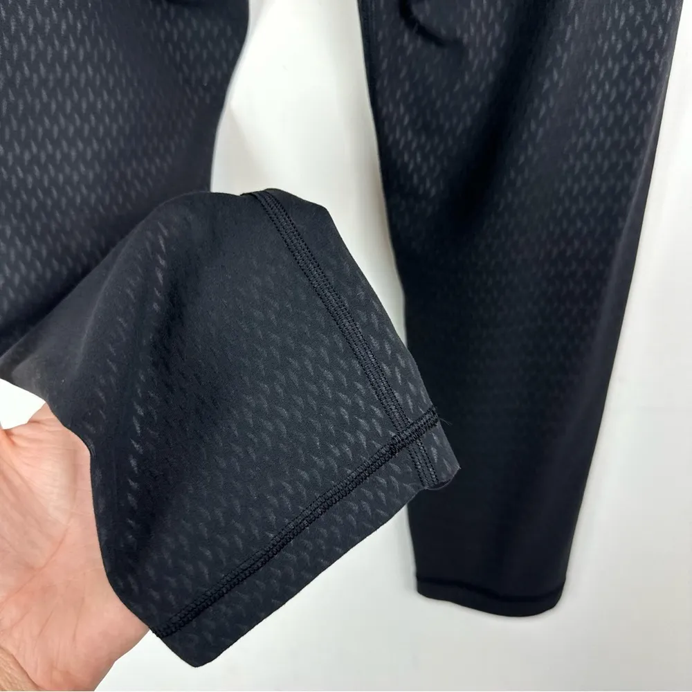 Lululemon Align Crop High Rise Black Leggings Sz 4 Diverge Emboss Nulu - Image 10