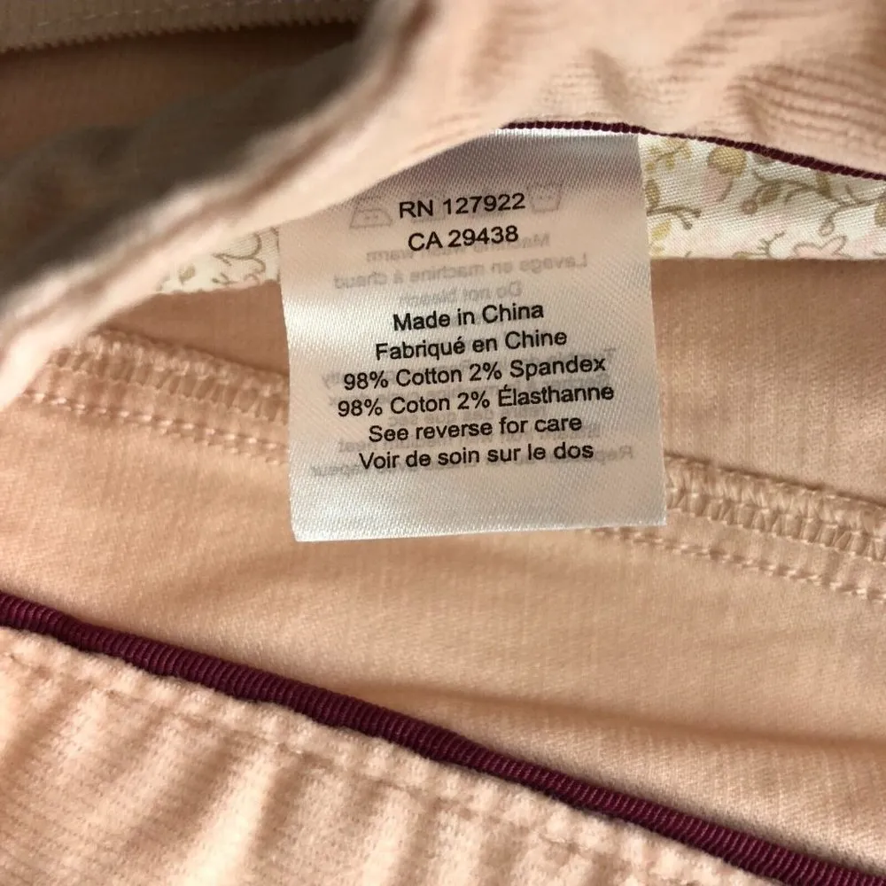 Mountain Khakis Womens Canyon Cord Pants Corduroy Cotton Stretch Boot Pink 6P - Image 3