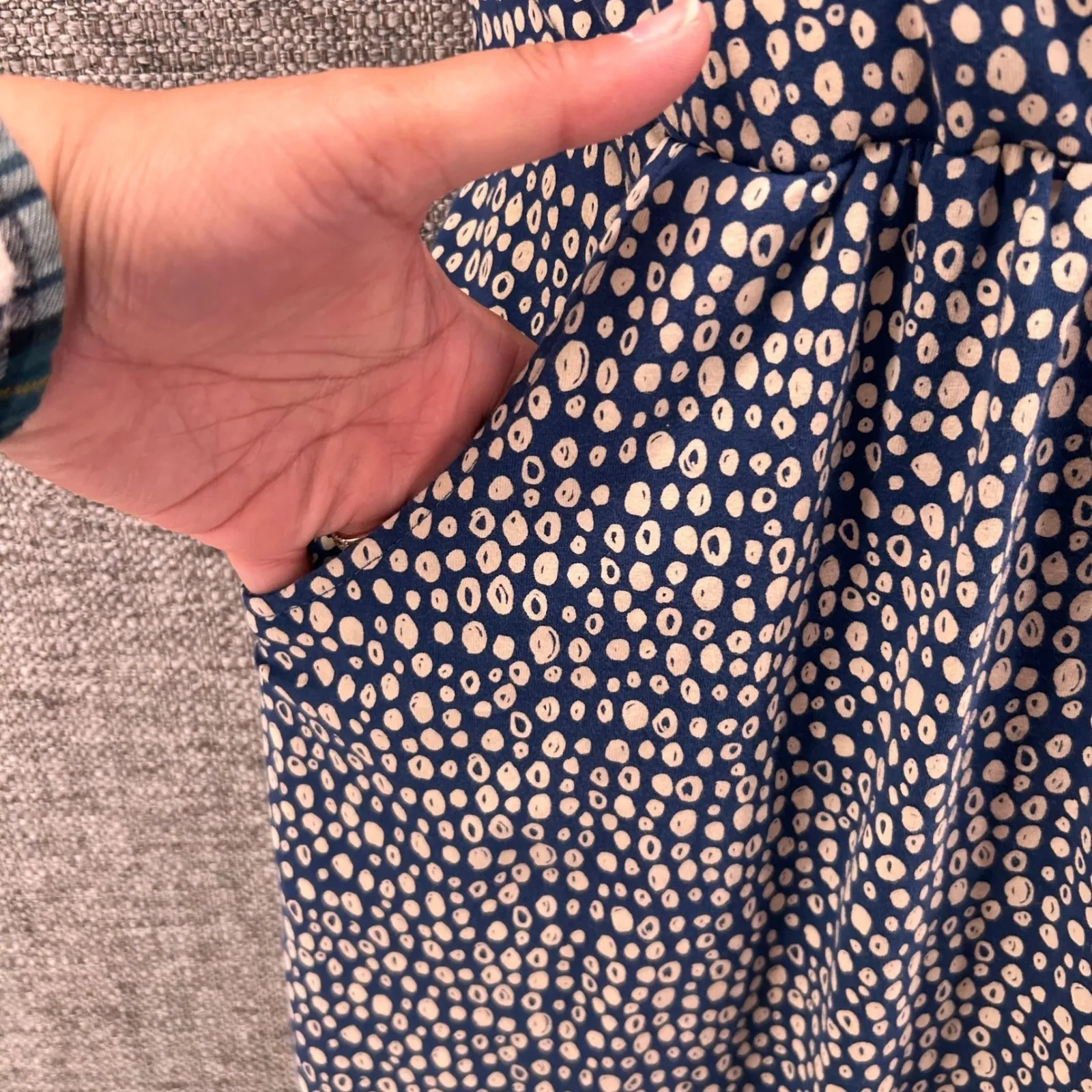 Mata Traders‎ Organic Wrap Dress Blue Medium - Image 4