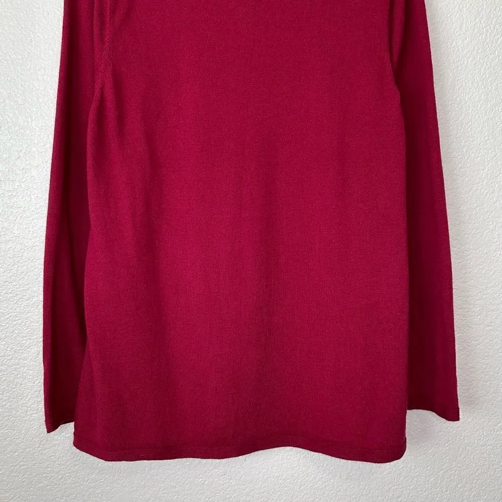 J. Jill Red Crewneck Long Sleeves Women’s Pullover Sweater - Image 5
