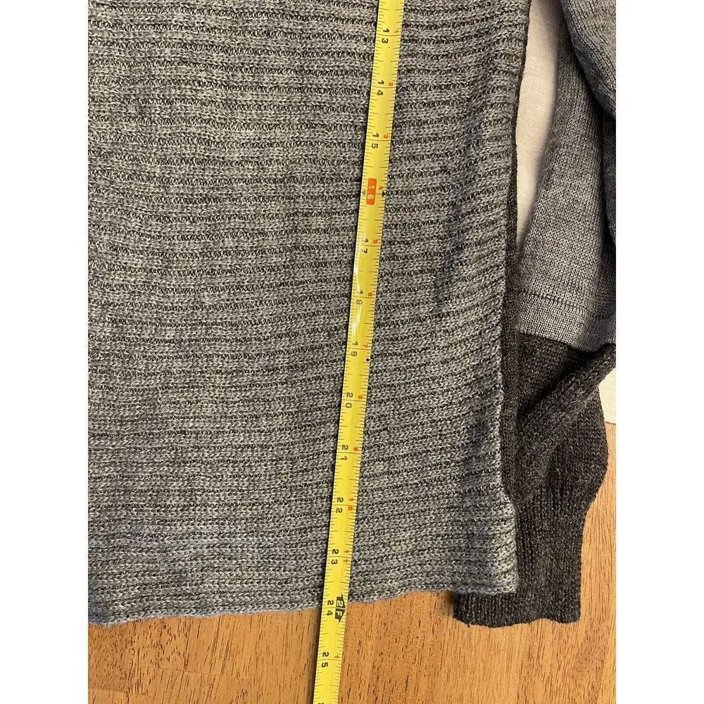 Chicos Open Front Cardigan Gray Wool Blend Size 1~Medium - Image 5